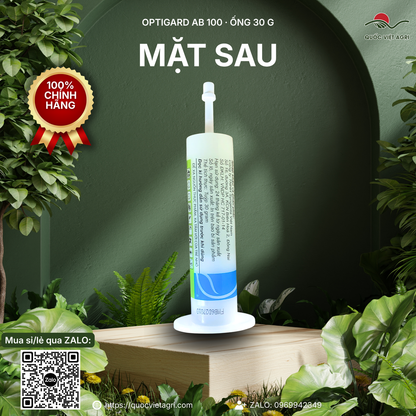 Nhãn mặt sau ống Optigard AB 100 30 g