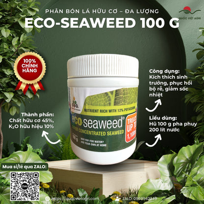 Phân bón lá hữu cơ – đa lượng eco-seaweed hũ 100g – OCP – ảnh giới thiệu, thành phần – công dụng – liều dùng