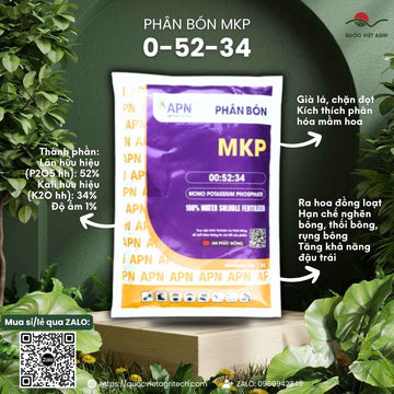 Phân Bón Tạo Mầm Hoa MKP 0-52-34 (1kg) - Siêu Chặn Đọt, Kích Hoa