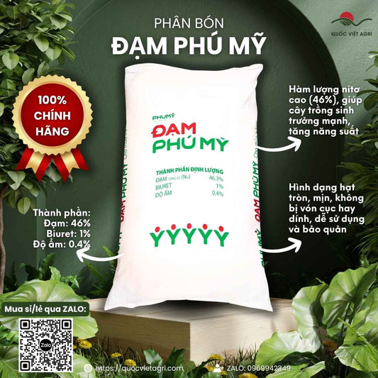 Mặt trước bao Phân Đạm Ure PHÚ MỸ 50kg chính hãng PVFCCo.