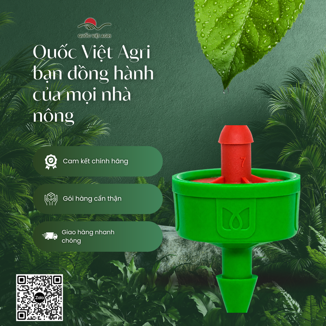 Đầu nhỏ giọt QVA PCND0208B 8 L/h — Quốc Việt Agri