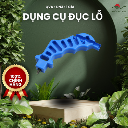 Dụng cụ đục lỗ ống tưới QVA 3 mm (Dn3) – 1 cái – ảnh sản phẩm trên bố cục xanh QVA.