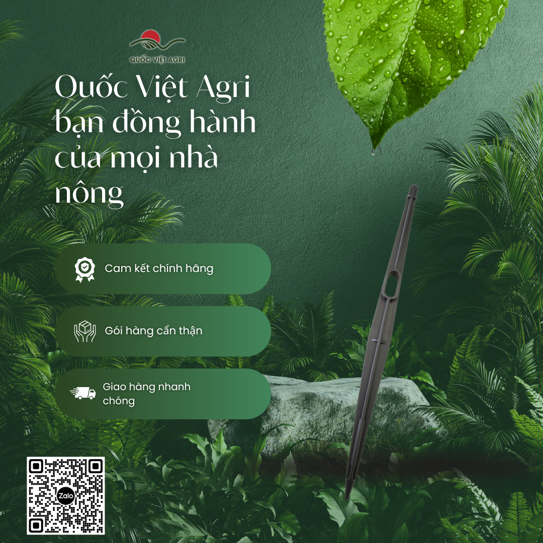 Cọc cắm béc tưới QVA 40 cm – Gói 10 cái – Quốc Việt Agri đồng hành cùng nhà nông.