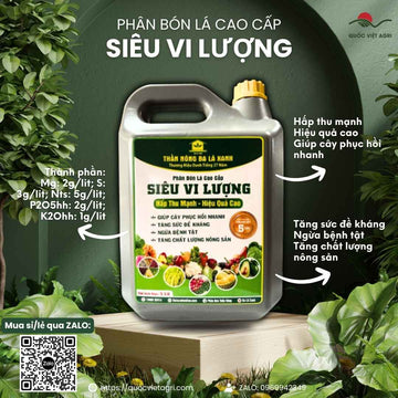 Phân Bón Lá Ba Lá Xanh Đậm Đặc Siêu Vi Lượng (5 Lít) – Cung Cấp Vi Lượng, Tăng Sức Đề Kháng, Nâng Cao Năng Suất Cây Trồng