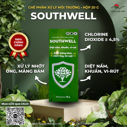 Hộp chế phẩm xử lý môi trường SOUTHWELL 20g mặt trước của Quốc Việt Agri