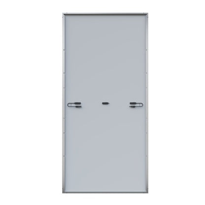 Mặt sau tấm pin năng lượng mặt trời LONGi Hi-MO X10 670W, công nghệ BC-Cell tiên tiến, hiệu suất 24.8%.