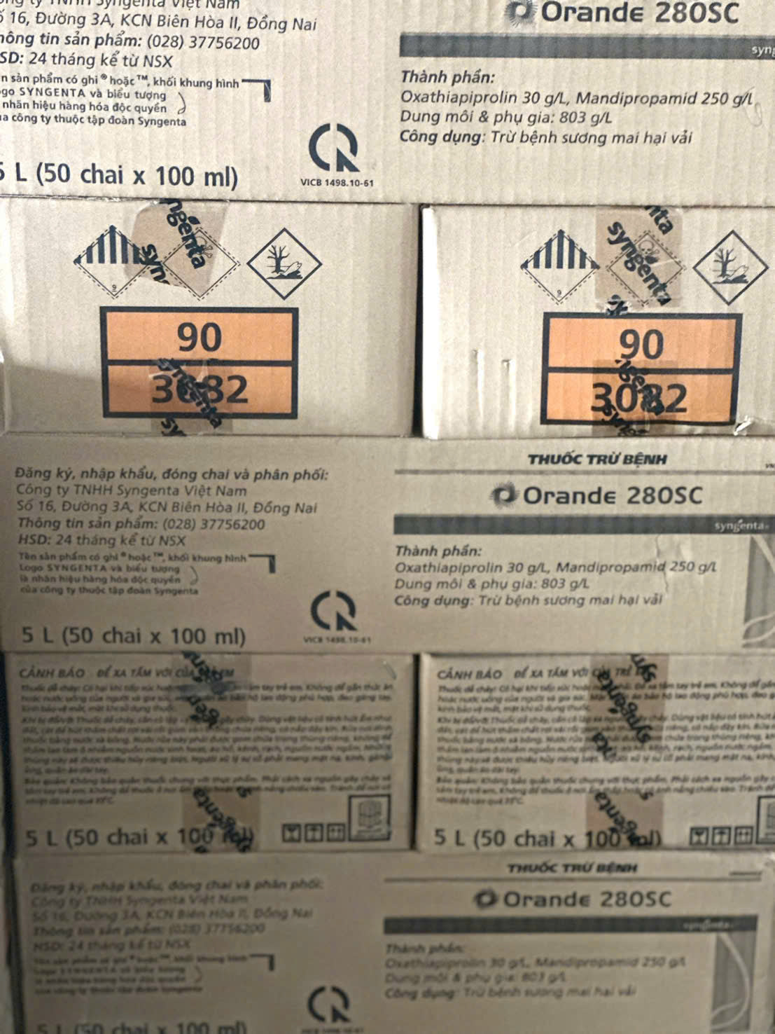 Thùng Orande 280SC (Oxathiapiprolin + Mandipropamid) — sương mai | Syngenta