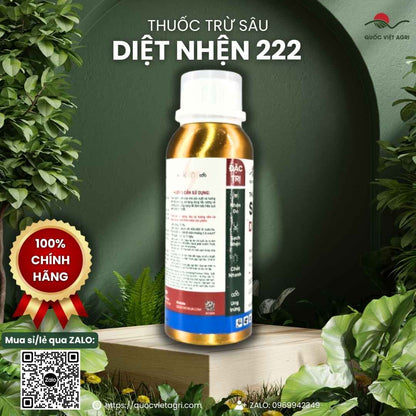 Mặt sau chai Spiro 240SC với hướng dẫn sử dụng trị nhện cho cam quýt, sầu riêng và cơ chế làm ung trứng.