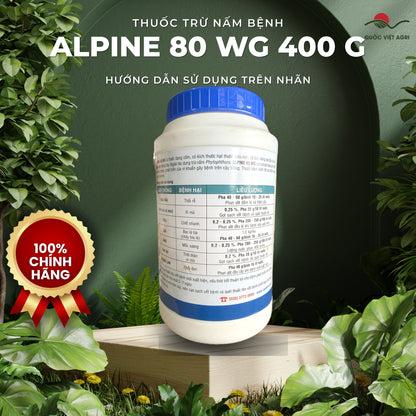 Thuốc trừ bệnh Alpine 80WG hũ 400g – Fosetyl-Aluminium 80% – SPC – hướng dẫn sử dụng trên nhãn