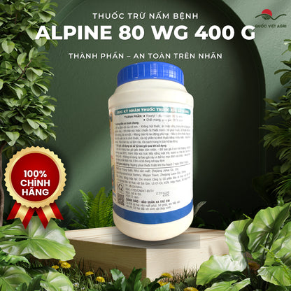Thuốc trừ bệnh Alpine 80WG hũ 400g – Fosetyl-Aluminium 80% – SPC – mặt sau