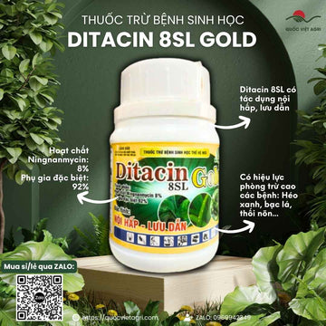 Thuốc Trừ Bệnh Sinh Học Ditacin 8SL Gold (100ml) - Trị Héo Xanh, Bạc Lá
