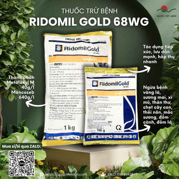 Thuốc Trừ Bệnh RIDOMIL GOLD 68WG (Syngenta, 1KG) | Lưu Dẫn Kép, Trị Nấm Mốc Sương | Quốc Việt Agri