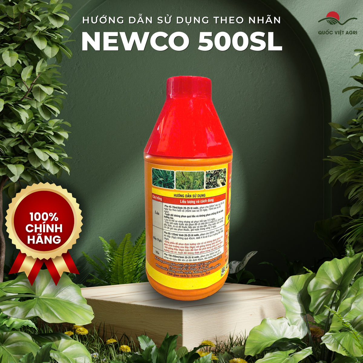 NEWCO 500SL - hướng dẫn sử dụng theo nhãn cho lúa, bắp, mía