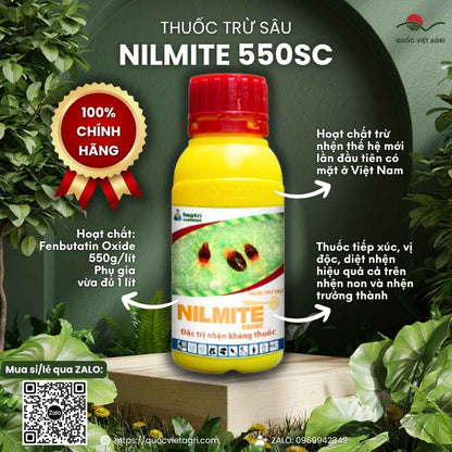 Mặt trước chai Thuốc trừ nhện NILMITE 550SC 100ml chính hãng Hợp Trí.