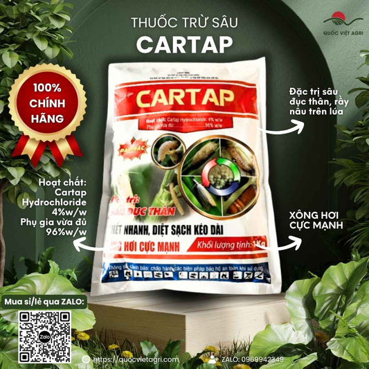 Mặt trước gói thuốc trừ sâu rải gốc Ledan 4GR 1kg, chuyên dùng để đặc trị sâu đục thân, muỗi hành, công nghệ Nhật Bản.

