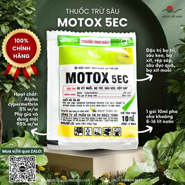Thuốc Trừ Sâu MOTOX 5EC (10ml) | Đặc Trị Rệp Sáp, Bọ Trĩ, Sâu Keo