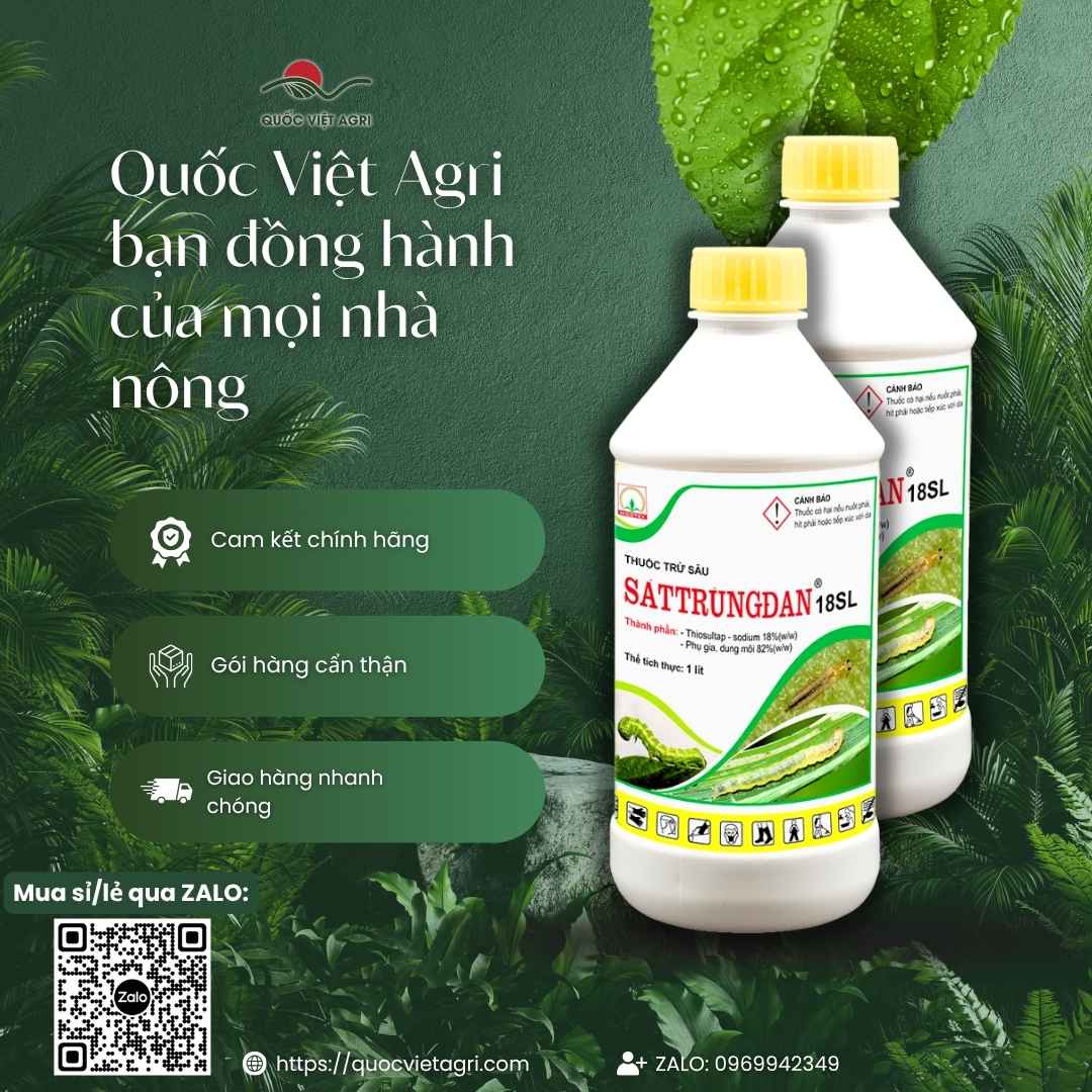 Nhãn chai Sát Trùng Đan với hoạt chất Thiosultap-sodium 18% không mẩn ngứa.