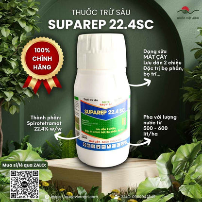 Thuốc trừ sâu SUPAREP 22.4SC chai 240ml – đặc trừ rệp sáp, bọ trĩ (Spirotetramat, lưu dẫn hai chiều) – Quốc Việt Agri
