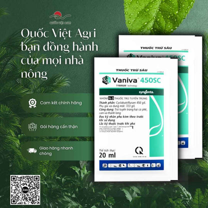 Hoạt chất Cyclobutrifluram 450g/l mặt sau gói Vaniva công nghệ Tymirium.
