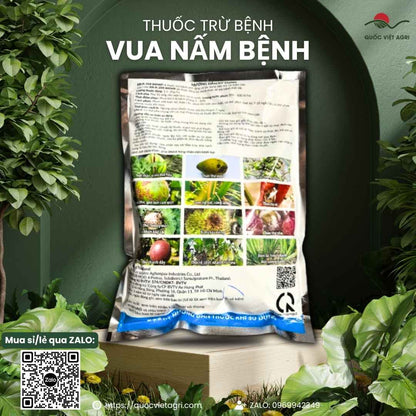 Mặt sau gói thuốc trừ bệnh Vua Nấm Bệnh An-K-Zeb 1KG với thông tin thành phần hoạt chất Mancozeb 800g/kg và hướng dẫn sử dụng chi tiết.